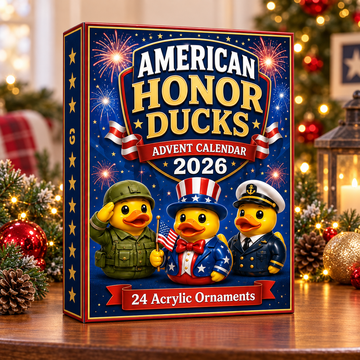American Honor Rubber Duck Advent Calendar 2026 24 Day Festive Countdown Acrylic Charms Blind Box Gift For Family Friends
