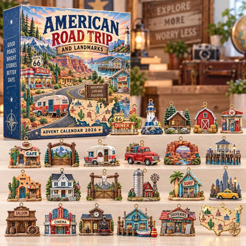 American Landmark Advent Calendar 2026 - 24-Day Countdown, Acrylic Charms