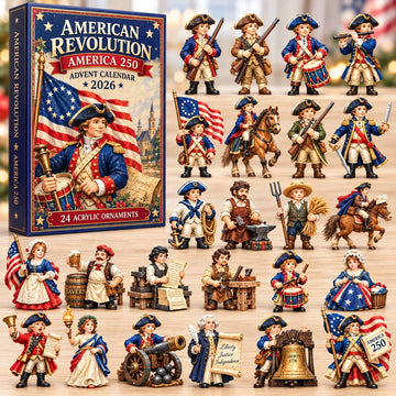 American Revolution 250 advent calendar 2026 - 24-Day Countdown, Acrylic Charms