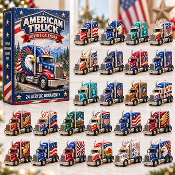 American Truck Advent Calendar 2026 - 24-Day Countdown, Acrylic Charms