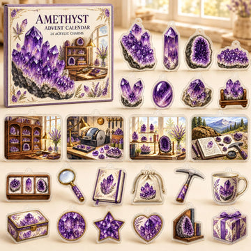 Amethyst Advent Calendar 2026 - 24-Day Countdown, Acrylic Charms