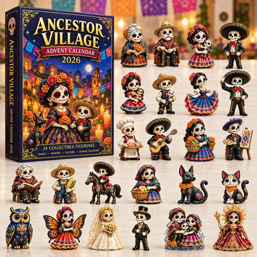 Ancestor Village advent calendar 2026 - 24-Day Countdown, Acrylic Charms