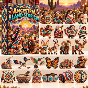 Ancestral Land Stories Advent Calendar 2026 - 24-Day Countdown, Acrylic Charms