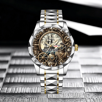 Anchor's Awe｜Vintage Sailboat - Personalized Watch