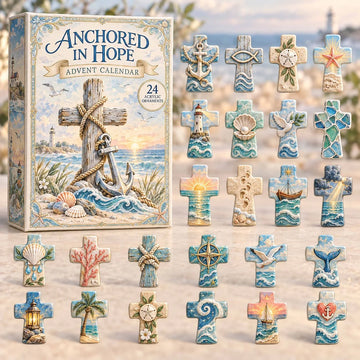 Anchored In Hope Advent Calendar 2026 - 24-Day Countdown, Acrylic Charms