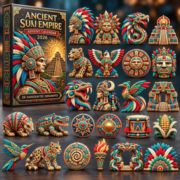 Ancient Sun Empire Advent Calendar 2026 - 24-Day Countdown, Acrylic Charms