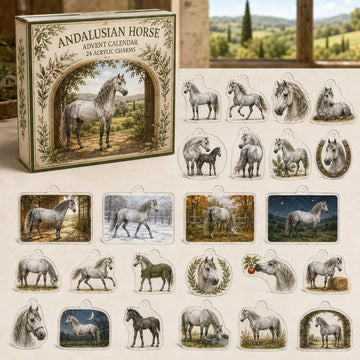 Andalusian Horse Advent Calendar 2026 - 24-Day Countdown, Acrylic Charms