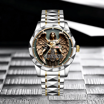Angel Pattern Customized Watch - Personalized Name
