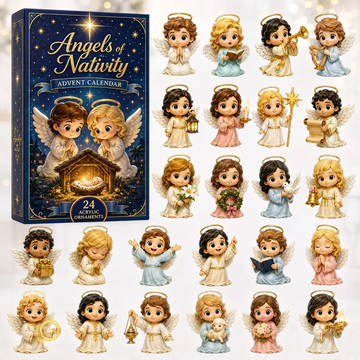 Angels of Nativity Advent Calendar 2026 - 24-Day Countdown, Acrylic Charms Every Day Bring New Suprises