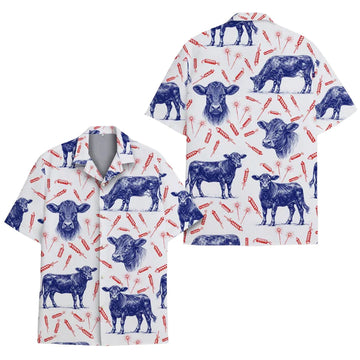 Angus Cow Firework Hawaiian Shirt For Men Women, Angus Lover Hawaiian Shirts HE0394