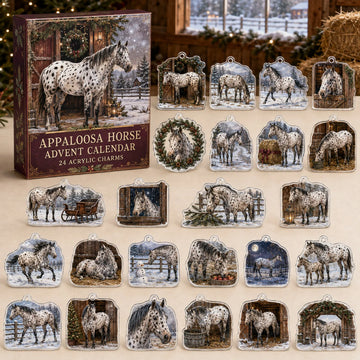 Appaloosa Horse Winter Advent Calendar 2026 - 24-Day Countdown, Acrylic Charms