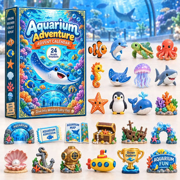 Aquarium Adventure Advent Calendar 2026 - 24-Day Countdown, Acrylic Charms
