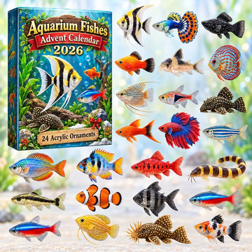 Aquarium Fishes Advent Calendar 2026 - 24-Day Countdown, Acrylic Charms