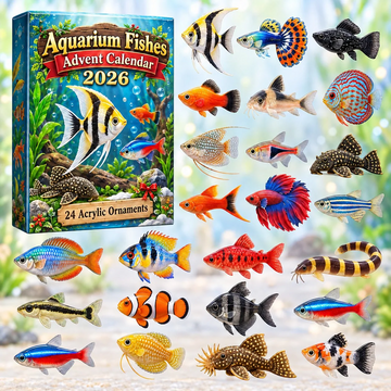 Aquarium Fishes Advent Calendar 2026 - 24-Day Countdown, Acrylic Charms Every Day Bring New Suprises