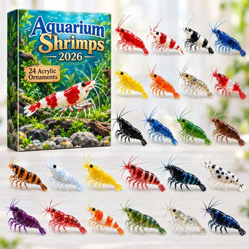 Aquarium Shrimps Advent Calendar 2026 - 24-Day Countdown, Acrylic Charms