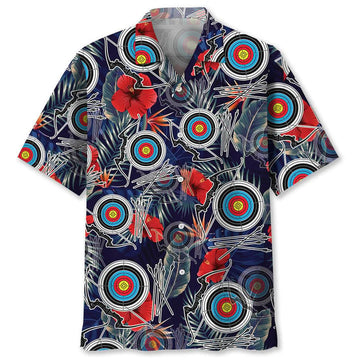 Archery tropical Hawaiian Shirt, Archery team Hawaiian shirt for men, Gift for Archery player HO3001