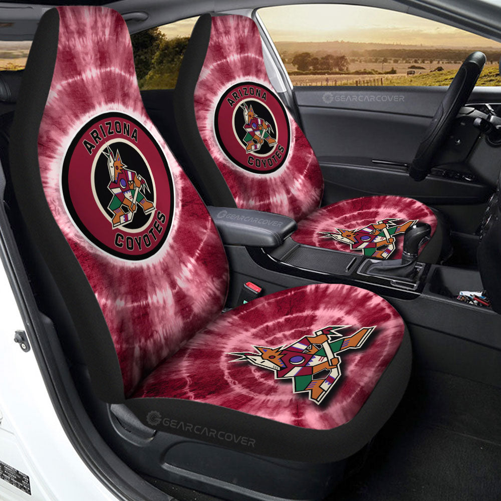 Arizona Coyotes Car Seat Covers Custom Tie Dye Car Accessories