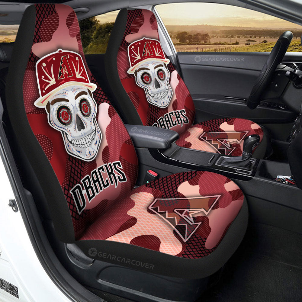Arizona Diamondbacks Car Seat Covers Skull Theme Collection
