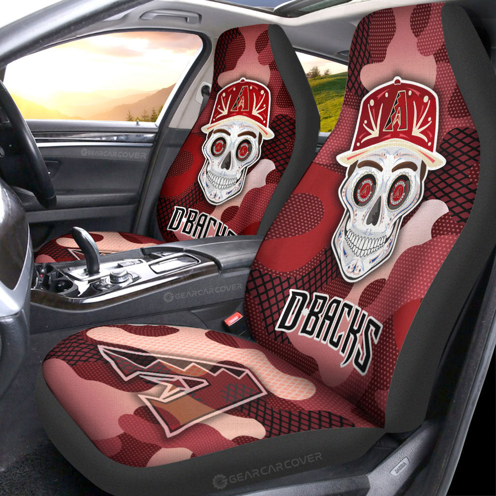 Arizona Diamondbacks Car Seat Covers Skull Theme Collection