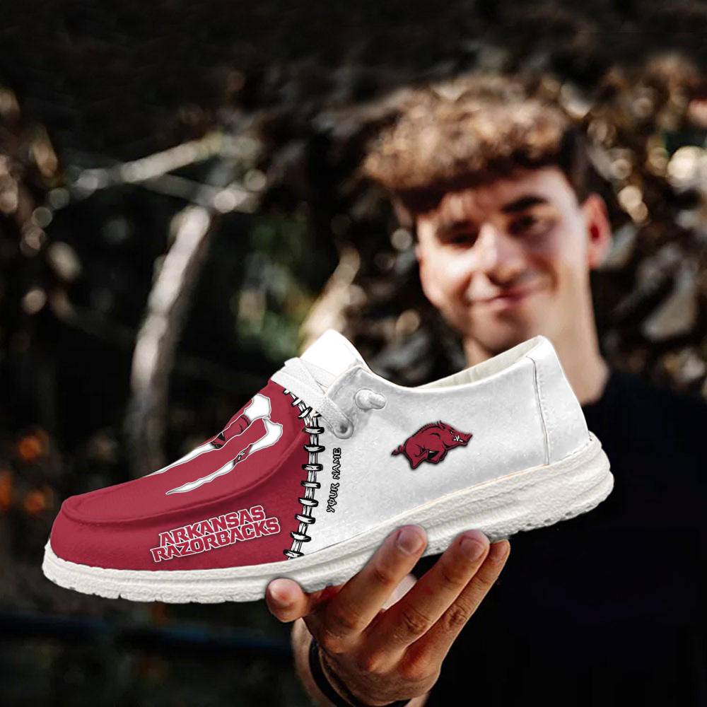 Arkansas Razorbacks Hey Dude Shoes, NCAA Shoes, Monster Energy Shoes For Sale - Ingenious Gifts Your Whole Family