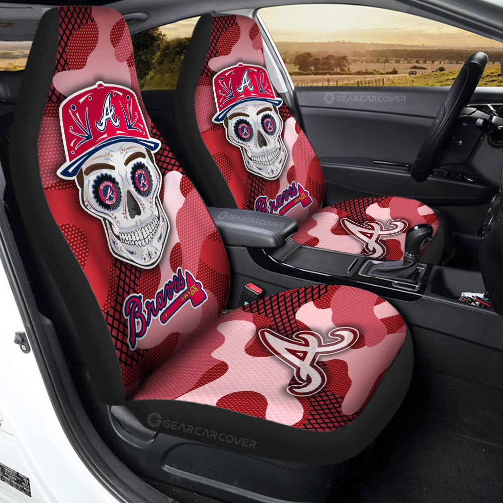 Atlanta Braves Car Seat Covers Skull Theme Collection