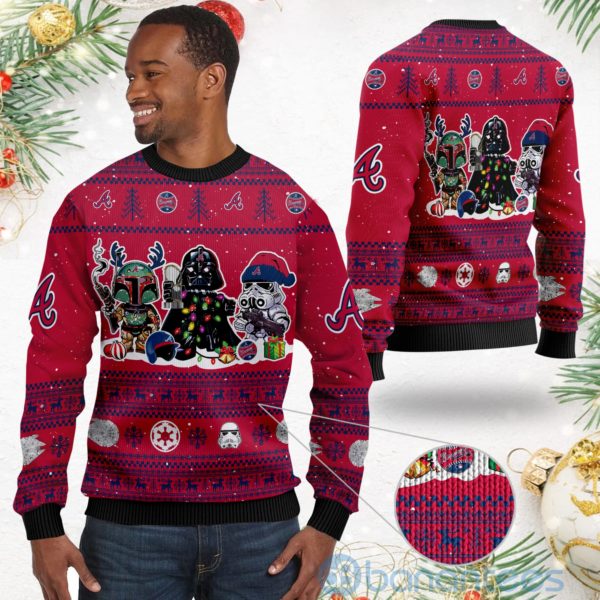 Atlanta Braves Star Wars Ugly Christmas 3D Sweater