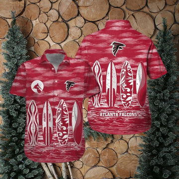 Atlanta Falcons Button Up Shirt Hawaiian Tropical Short Sleeve Unique Design