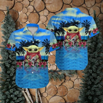Atlanta Falcons Short Sleeve Hawaiian Shirt Tropical Button Up