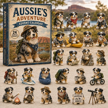 Aussie Dog Adventure Advent Calendar 2026 - 24-Day Countdown, Acrylic Charms Every Day Bring New Suprises