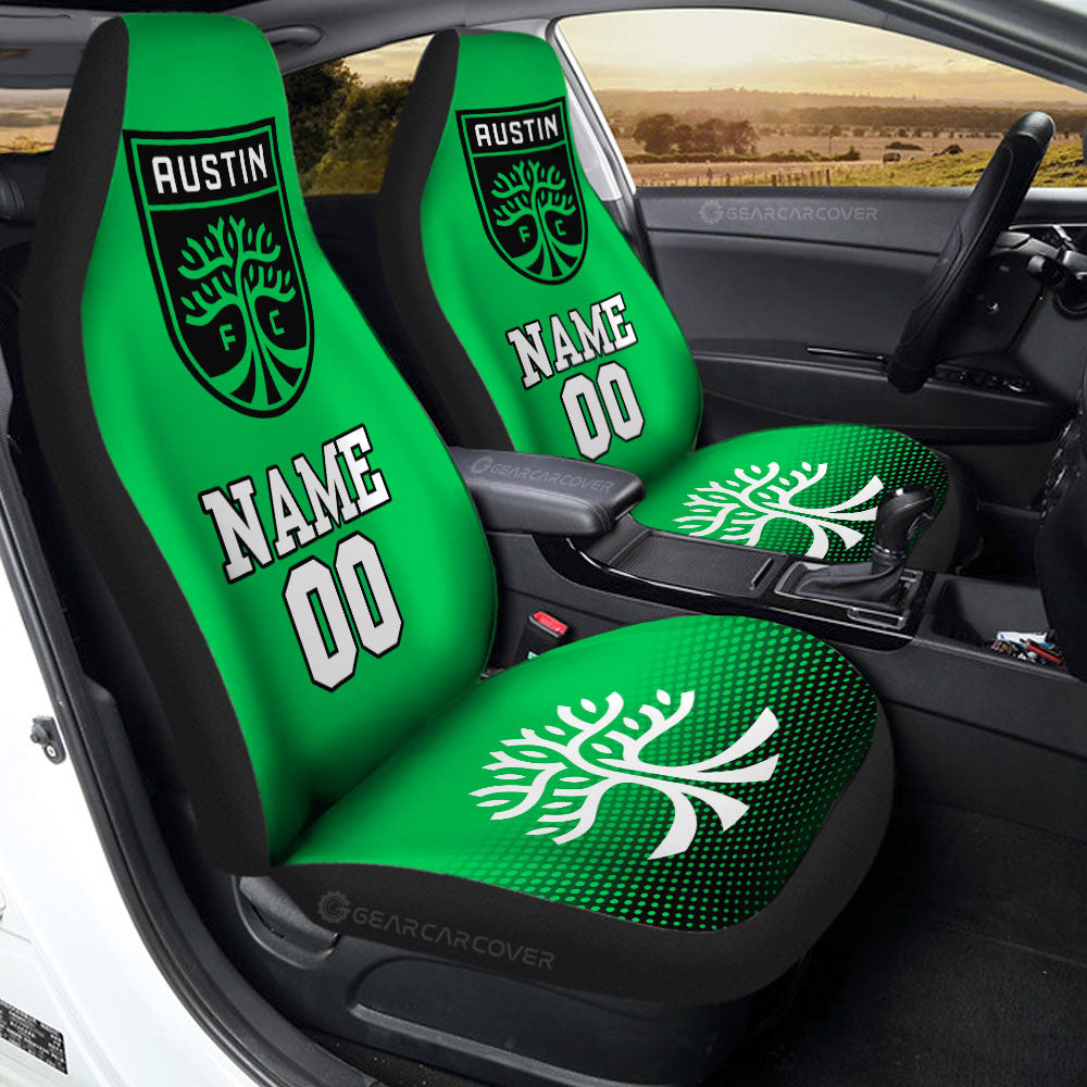 Austin FC Car Seat Covers Sporty Team Collection