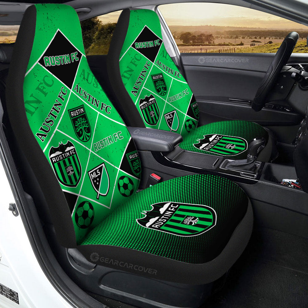 Austin FC Car Seat Covers Sporty Team Collection