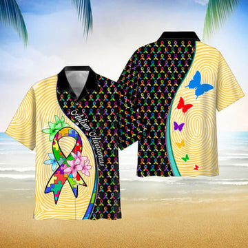 Autism Awareness Unique Pattern Hawaii Shirt New Collection Button Down Short Sleeves Hawaiian Full Print Shirt HO3643