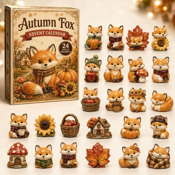 Autumn Fox Advent Calendar 2026 - 24-Day Countdown, Acrylic Charms Every Day Bring New Suprises