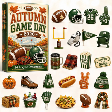 Autumn Game Day Advent Calendar 2026 - 24-Day Countdown, Acrylic Charms Every Day Bring New Suprises