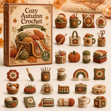 Autumn Vibe Crochet Advent Calendar 2026 - 24-Day Countdown, Acrylic Charms Every Day Bring New Suprises