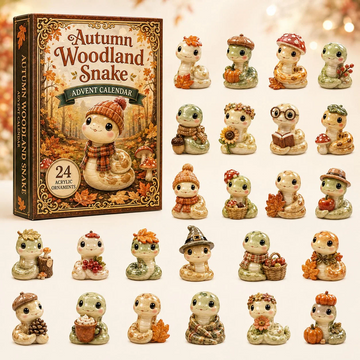 Autumn Woodland Snake Advent Calendar 2026 - 24-Day Countdown, Acrylic Charms Every Day Bring New Suprises