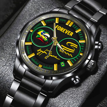 Ayrton Senna Black Stainless Steel Watch – HOATT 5680