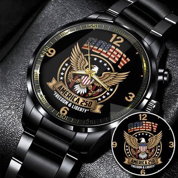 BOBBY Y250-03 Personalized Watch, 250 Years Of Freedom 1776-2026