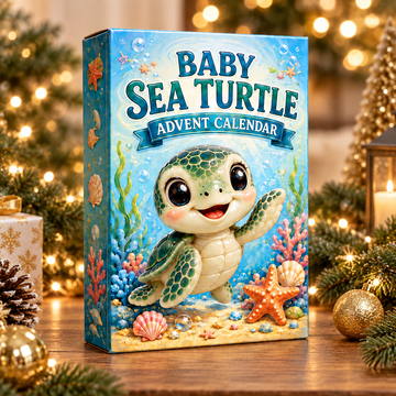 Baby Sea Turtle Advent Calendar 2026 24 Day Festive Countdown Acrylic Charms Blind Box Gift For Sea Turtle Lovers