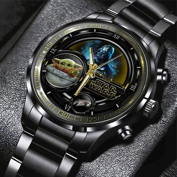 Back to the Future Black Stainless Steel Watch