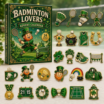 Badminton Leprechaun Advent Calendar 2026 - 24-Day Countdown, Acrylic Charms Every Day Bring New Suprises