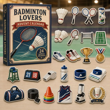 Badminton Player Advent Calendar 2026 - 24-Day Countdown, Acrylic Charms Every Day Bring New Suprises