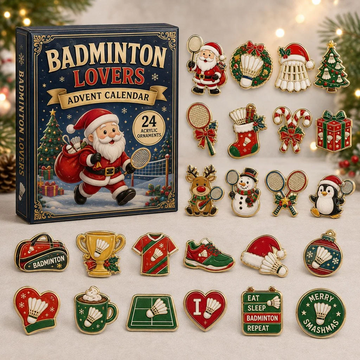 Badminton Santa Advent Calendar 2026 - 24-Day Countdown, Acrylic Charms Every Day Bring New Suprises