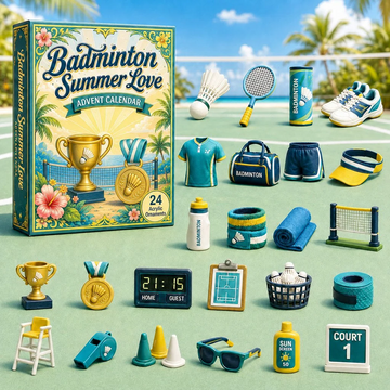 Badminton Summer Advent Calendar 2026 - 24-Day Countdown, Acrylic Charms Every Day Bring New Suprises