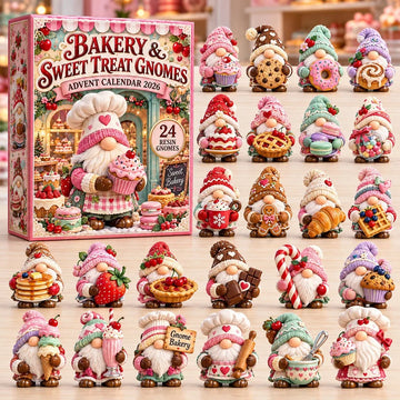 Bakery Gnome Advent Calendar 2026 - 24-Day Countdown, Acrylic Charms