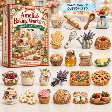 Baking Workshop advent calendar 2026 - 24-Day Countdown, Acrylic Charms