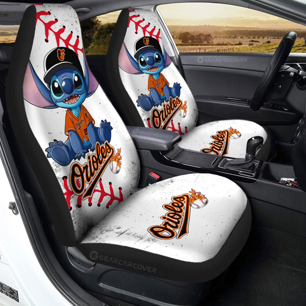 Baltimore Orioles Car Seat Covers Stitch Theme Collection