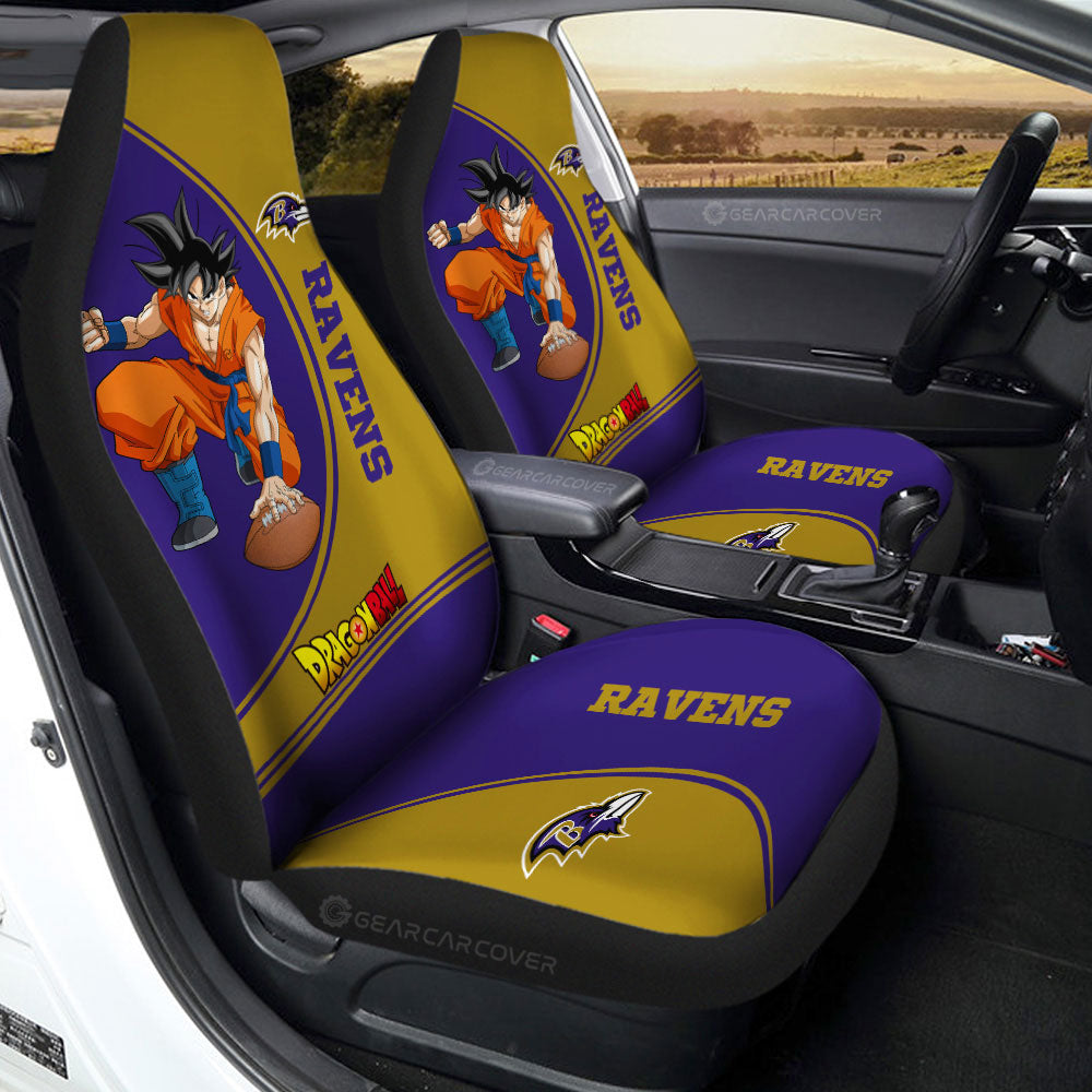 Baltimore Ravens Car Seat Covers Goku Car Accessories For Fans
