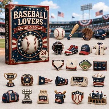 Baseball Lovers Patriotic Advent Calendar 2026 - 24-Day Countdown, Acrylic Charms Every Day Bring New Suprises