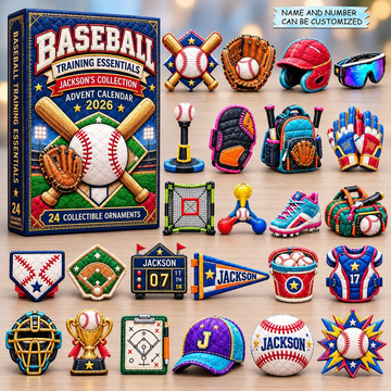 Baseball Training Essentials Advent Calendar 2026 - 24-Day Countdown, Acrylic Charms Every Day Bring New Suprises
